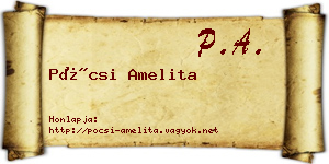 Pócsi Amelita névjegykártya